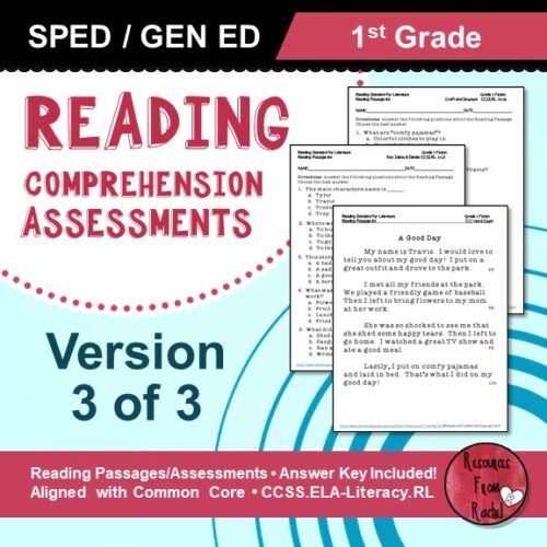 Reading Comprehension Assessments 1st grade volume 3's featured image