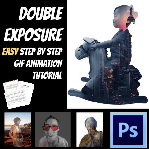 Adobe Photoshop Tutorial : Double Exposure Lesson, Digital Art, Photography