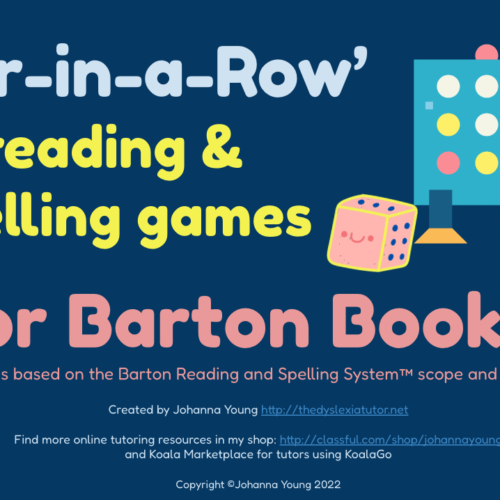 'Four in a Row' Digital Reading & Spelling Games for Barton Book 5's featured image