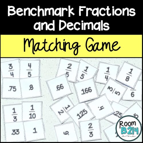 Benchmark Fractions and Decimals Matching Game's featured image