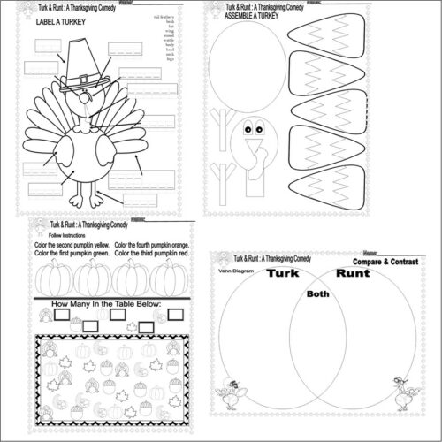 Turk & Runt a Thanksgiving Comedy Book Study Companion Reading ...