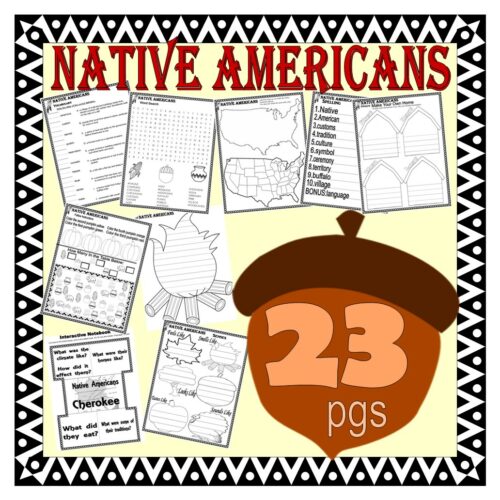 Native Americans Indigenous People History Worksheets NO PREP with Vocabulary Interactive Notebook & more's featured image