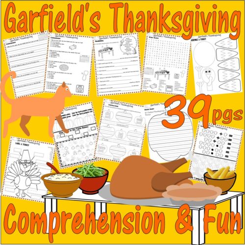 Garfield’s Thanksgiving Reading Book & TV Cartoon Study Comprehension Quiz Literacy & Fun's featured image