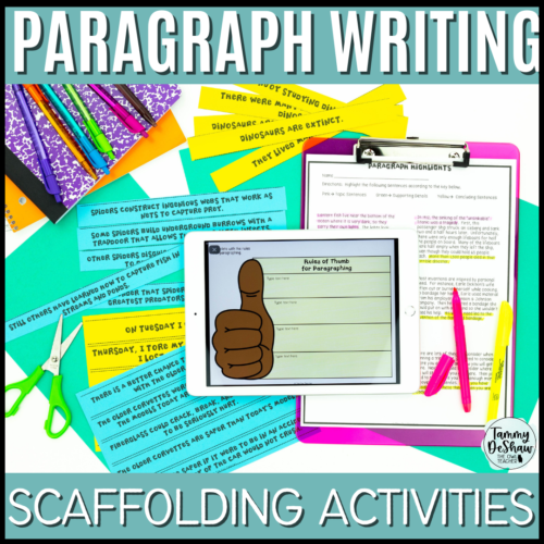Paragraph Writing How to Write a Paragraph Scaffolding Activity's featured image