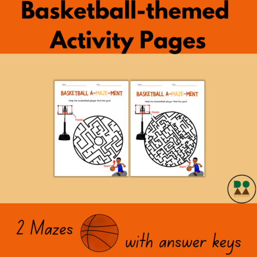 Basketball A-Maze-Ment Activity Sheets (2 different activities w/answer keys)'s featured image