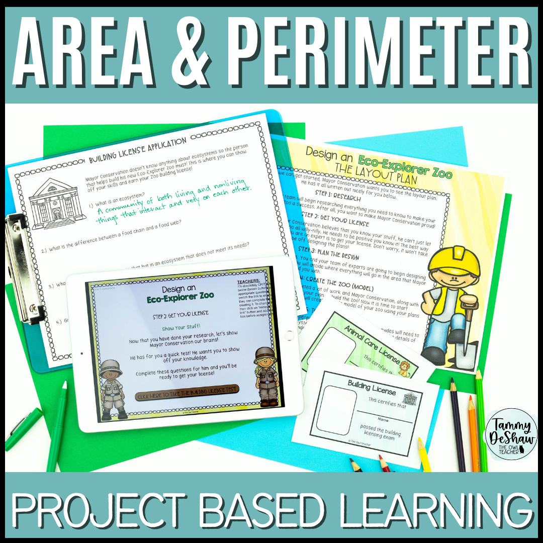 Ecosystem Project | Area & Perimeter Project | Project Based Learning ...