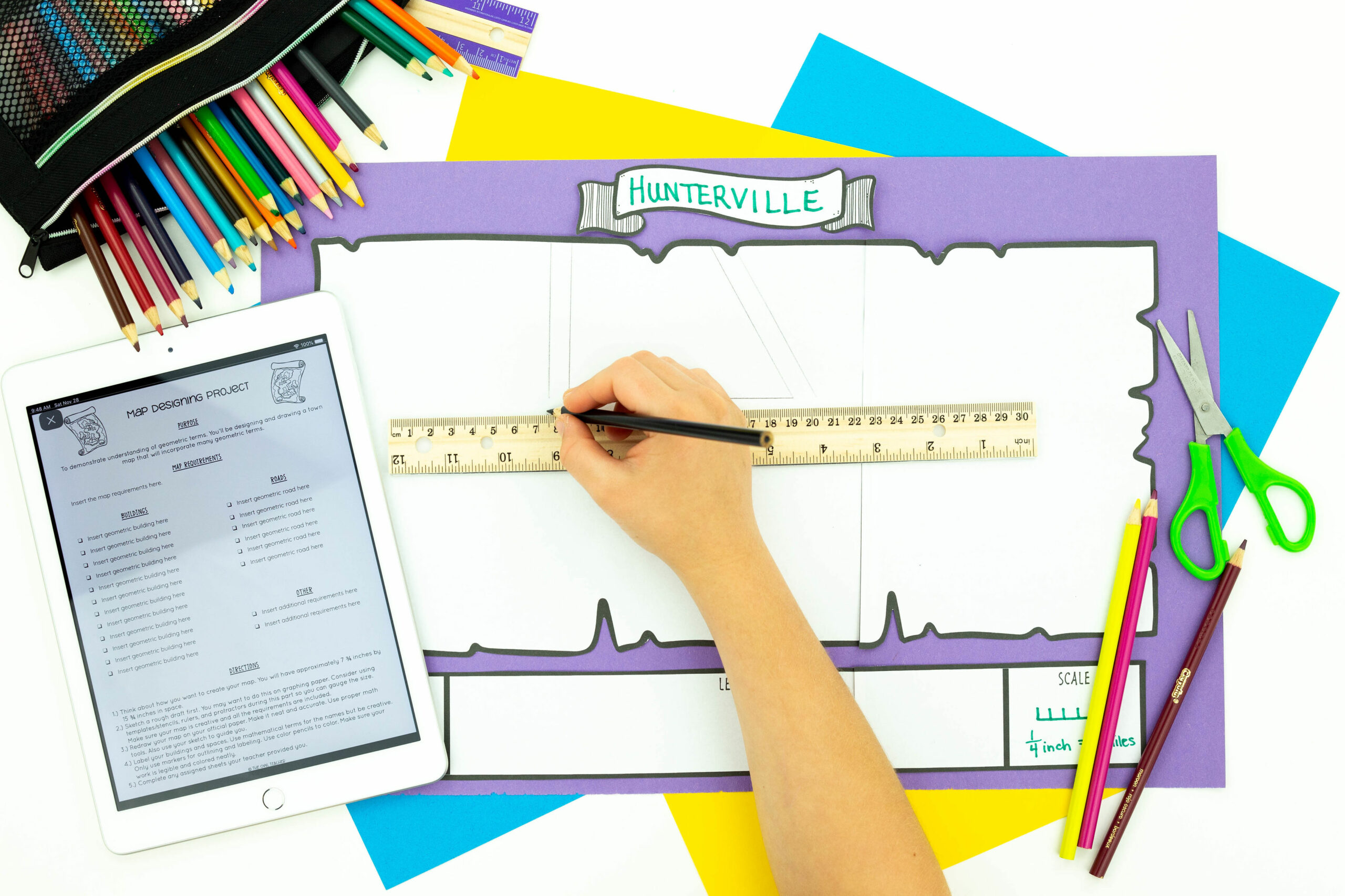 Map Skills | Project Based Learning | Geometry | Printable & Digital ...