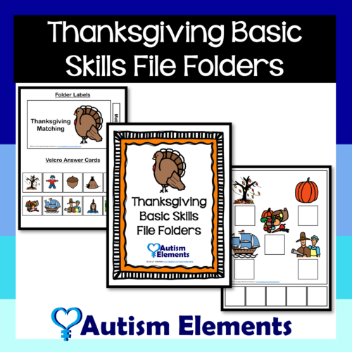Thanksgiving Basic Skills File Folders- SPED & Autism Resources's featured image