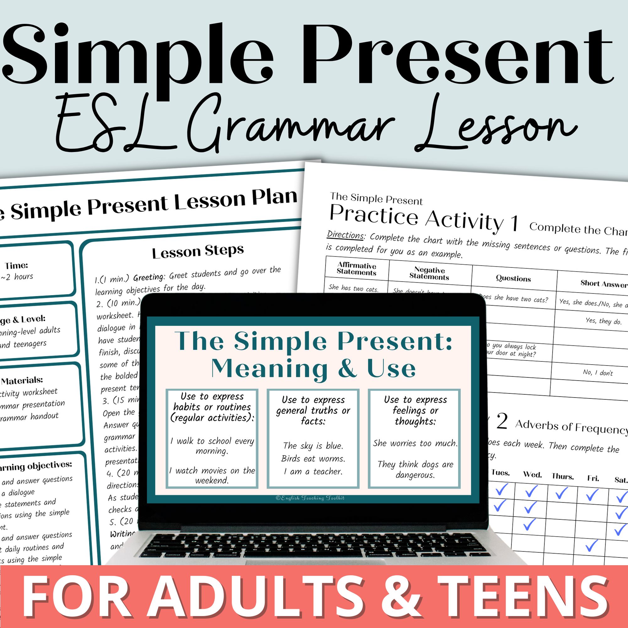 English Simple Present Tense Worksheet, Adding 'S' to Verbs  Simple  present tense worksheets, Simple present tense, English grammar for kids
