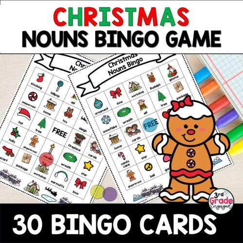 Christmas Nouns Bingo Game