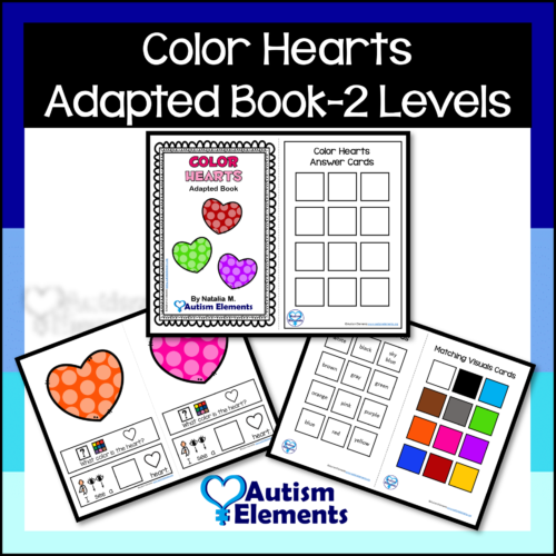 Color Hearts Adapted Book 2 Levels- Valentine's Day- February- SPED Resources's featured image