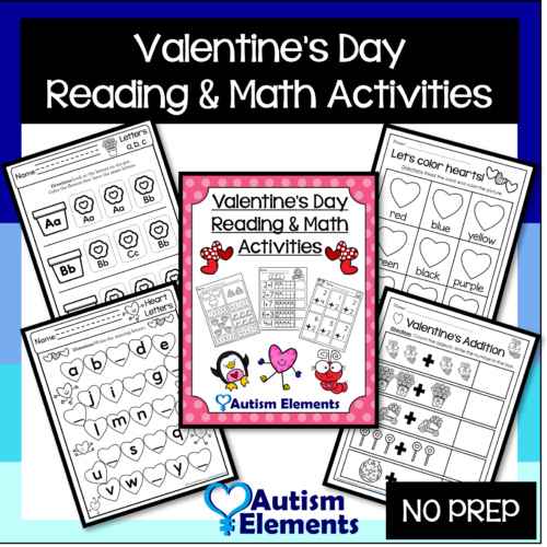 Valentine's Day Reading & Math Activities Worksheets - NO PREP- SPED Resources's featured image