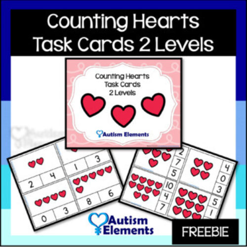 Counting Hearts Task Cards- Valentine's Day- Autism & SPED Resources's featured image