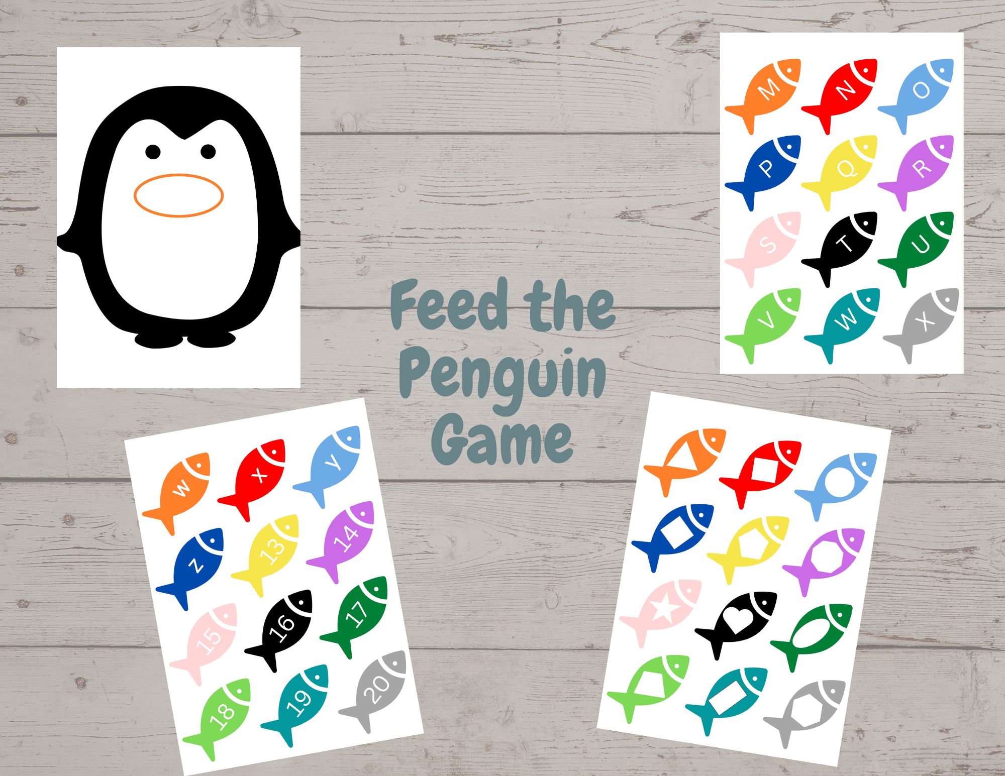 Feed the Penguin: Numbers, Letters, Shapes, and Colors