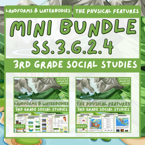 US Physical Features Landforms and Waterbodies - Geography Activity Mini Bundle's featured image