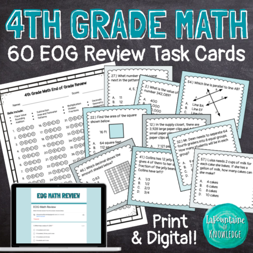 4th Grade Math Rise of Gru State Test Review - Classful