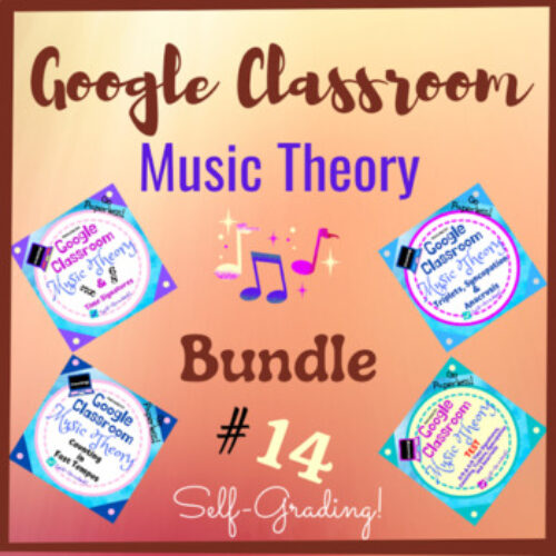 Google Classroom DIGITAL Music Theory UNIT 14 BUNDLE Lessons 55-58 - Self-Grading's featured image