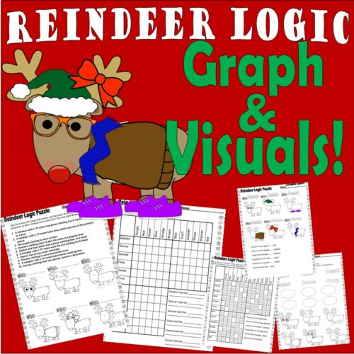 Reindeer Logic Puzzle Graph Reasoning Critical Thinking Skills using Colors & Visual Aids Christmas Math's featured image