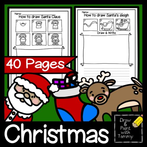 Directed Drawing Christmas How to Draw and Write Printable Art Sub Lesson's featured image
