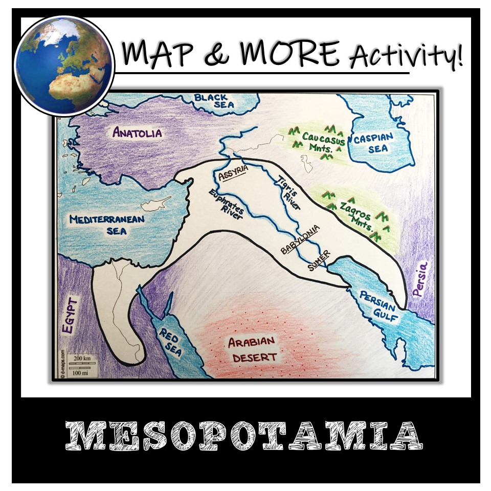 mesopotamia map for kids