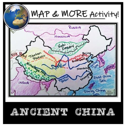 China Map Activity- Ancient China (Label and Color!)'s featured image