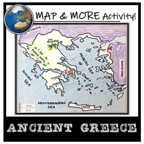Ancient Greece Map Activity- Label and Color!'s featured image