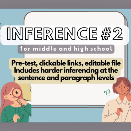Inference #2 (Sentences + Paragraphs) Middle and High School Speech Therapy's featured image