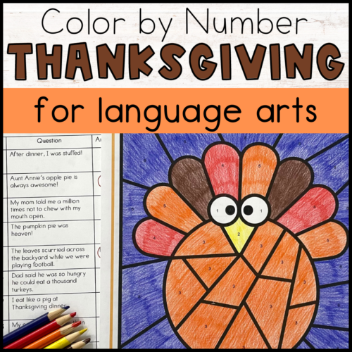Thanksgiving Coloring Pages Language Arts Color by Number's featured image