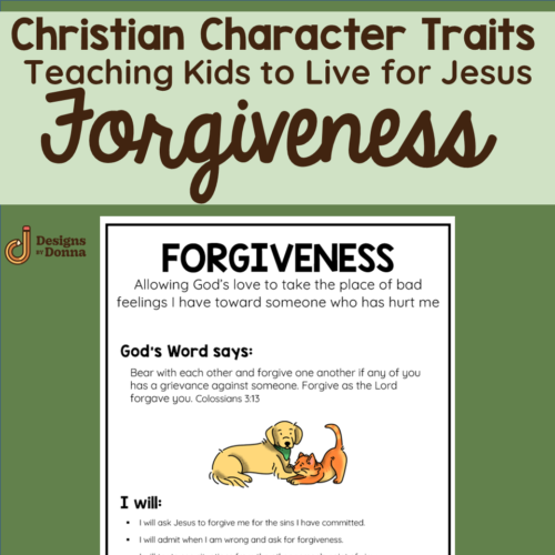 Forgiveness – Christian Character Traits Packet – No Prep's featured image