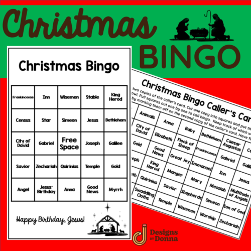 Bingo - Happy Birthday Jesus Christmas – Easy Prep – 30 Unique Cards's featured image