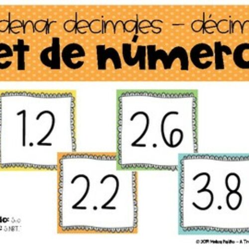 Ordenar decimales hasta las décimas Set de números's featured image