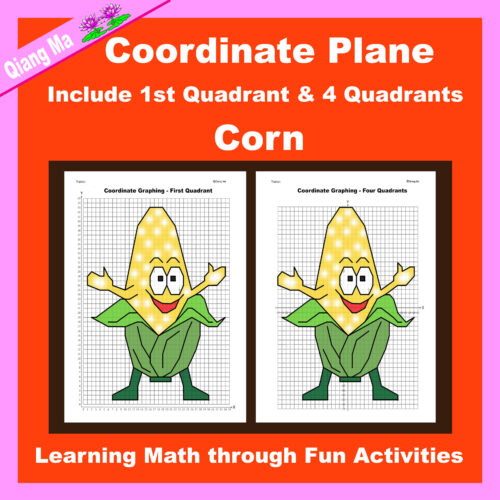 Thanksgiving Coordinate Plane Graphing Picture: Corn's featured image