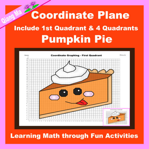 Thanksgiving Coordinate Plane Graphing Picture: Pumpkin Pie's featured image