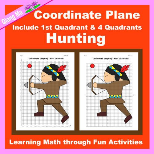 Thanksgiving Coordinate Plane Graphing Picture: Hunting's featured image