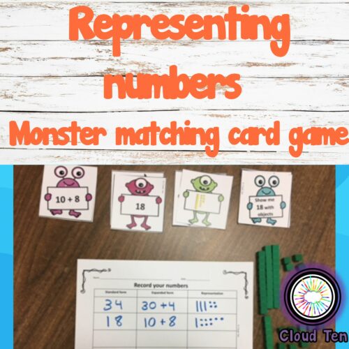 Representing numbers - Monster Matching Card Game's featured image
