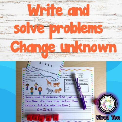 Write and solve problem situations - Change unknown's featured image
