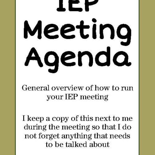 FREE IEP Meeting Agenda for Special Education's featured image