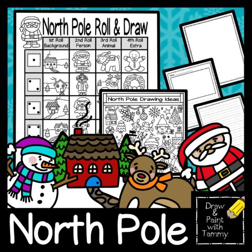 Roll a Christmas North Pole Landscape Roll and Draw Art Game Sub Lesson's featured image