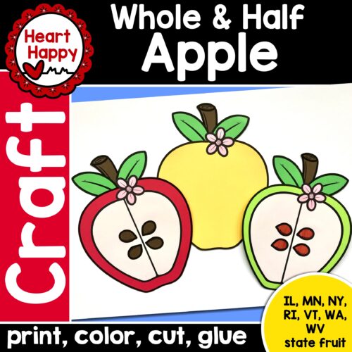 Apple Craft | Back to School Craft | Fall Craft | Fruit Craft | State Symbols