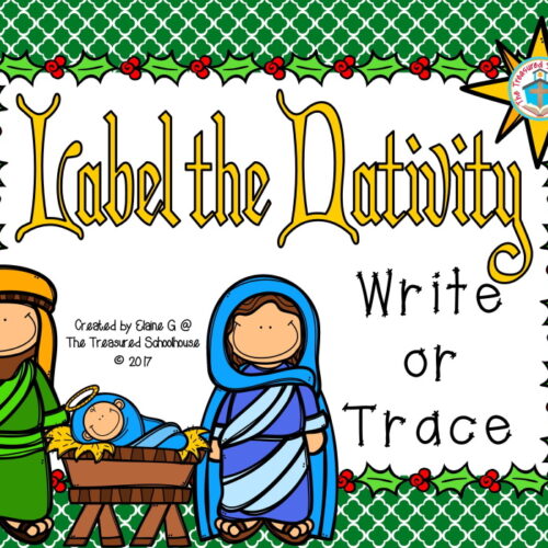 Label the Christmas Nativity Write or Trace