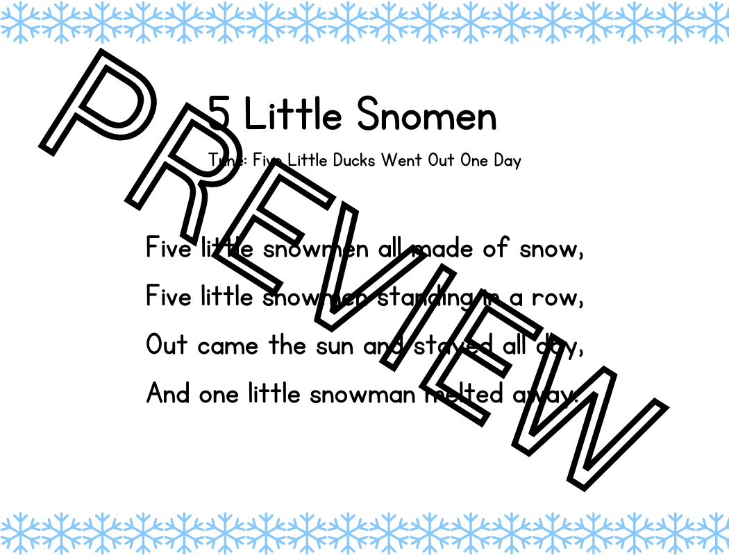 Five Little Snowmen - Nursery Rhyme Circle Time Songs - Classful