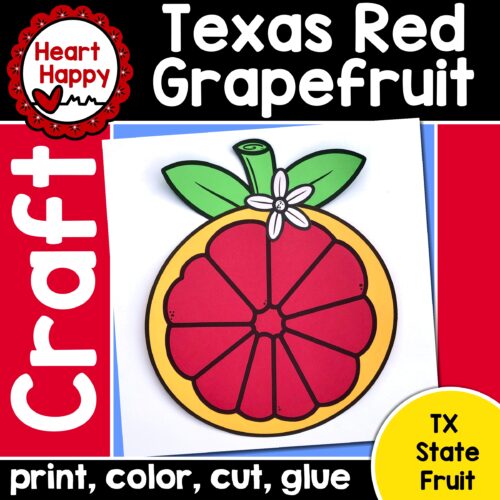Red Grapefruit Craft | Texas State Symbols | Fruit Craft