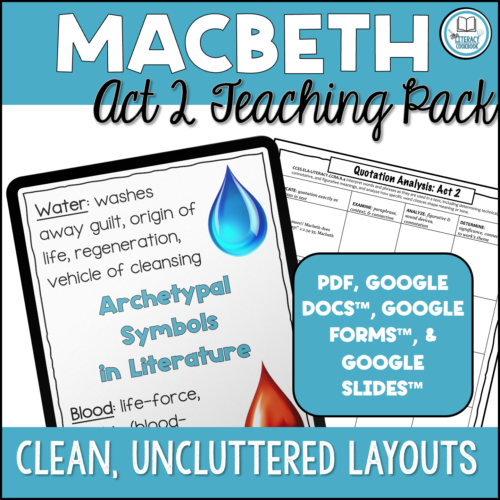 Macbeth Act 2 - Questions, Quiz, Quotes & Analysis - Print & Digital - Editable's featured image