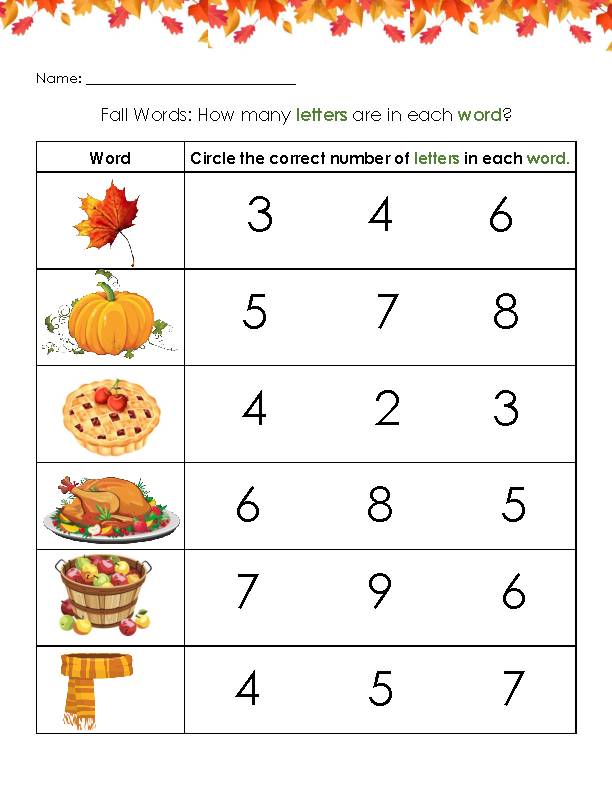 Fall Words Counting