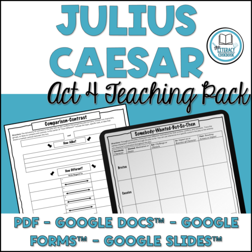 Julius Caesar Act 4 - Lessons for Act Four of Shakespeare's Play - EDITABLE's featured image