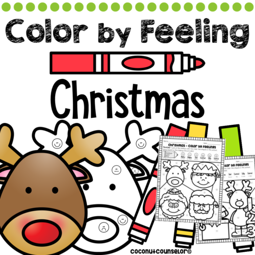 Christmas Color by Feeling Worksheets