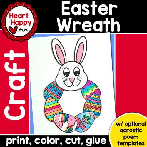 Easter Wreath Craft & Acrostic Poem Templates