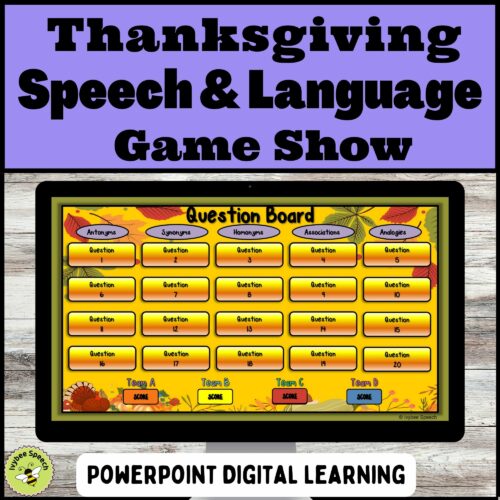 Thanksgiving Speech and Language Game Show's featured image