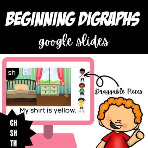 Digraph Phonics Sentences | Interactive Google Slides | Beginning (CH, SH, TH)