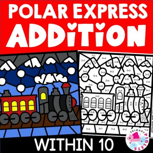 POLAR EXPRESS DAY CHRISTMAS COLOR BY NUMBER CODE ADDITION TO 10 COLORING PAGES's featured image
